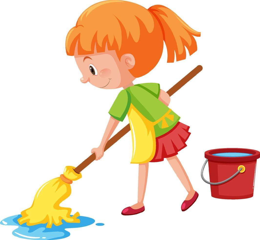 mopping floor