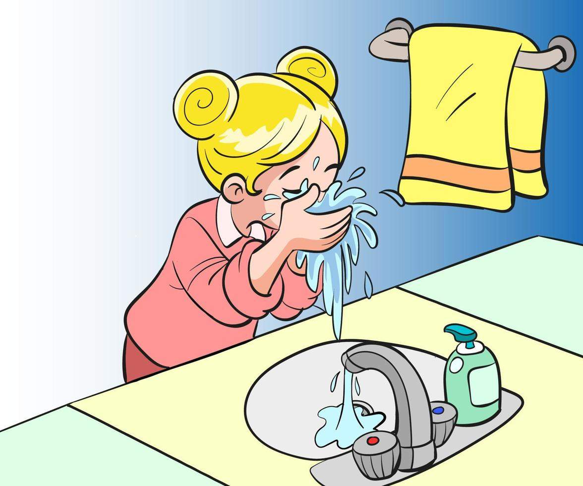 Washing hand & face